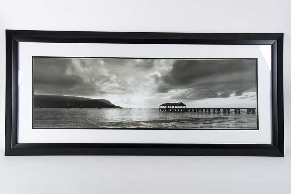 Black and White Water Landscape Photograph