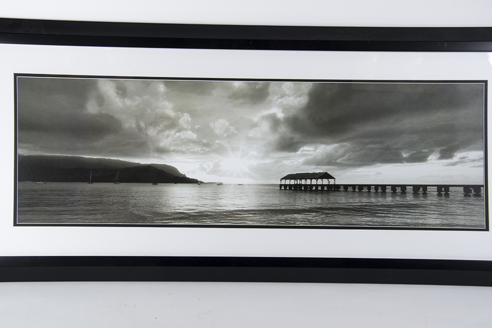 Black and White Water Landscape Photograph