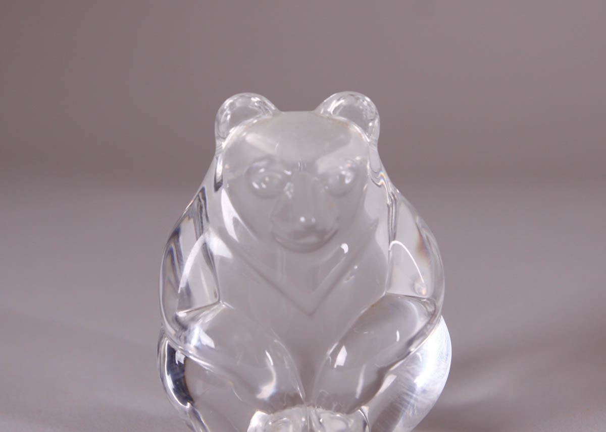 Steuben Glass Bear Cub Hand Cooler