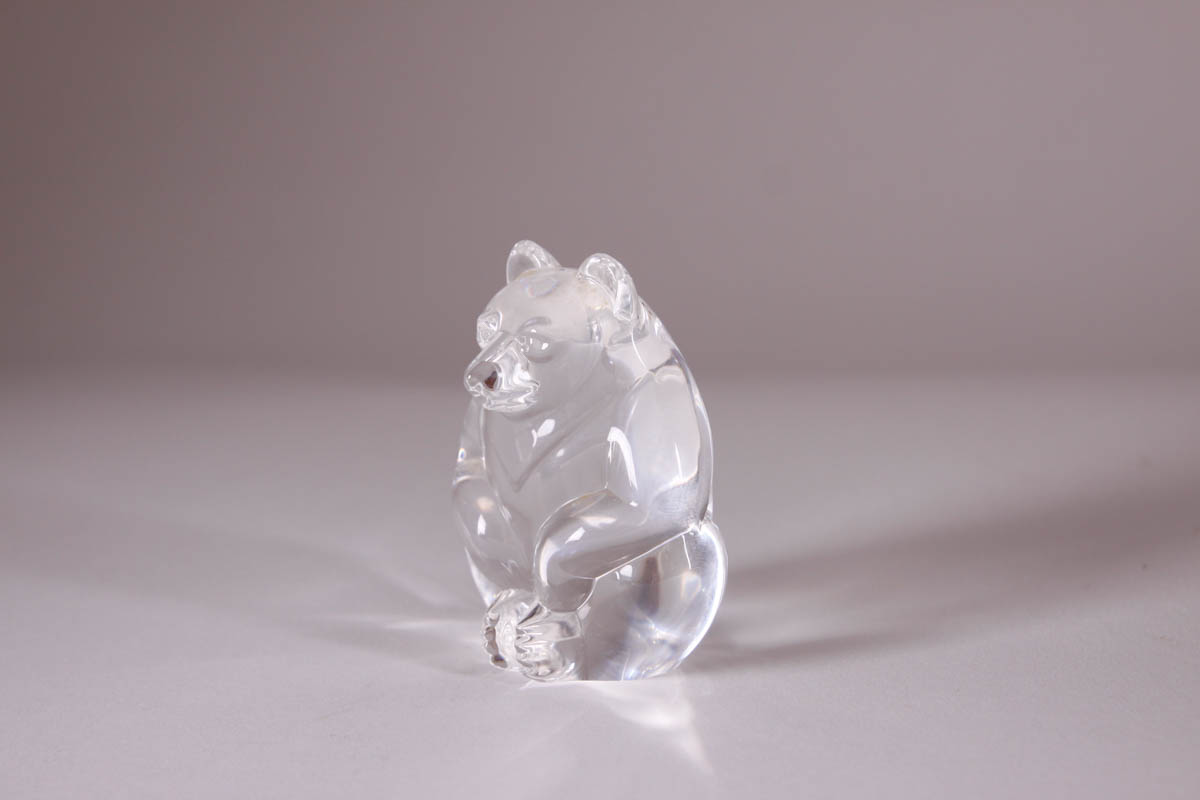 Steuben Glass Bear Cub Hand Cooler