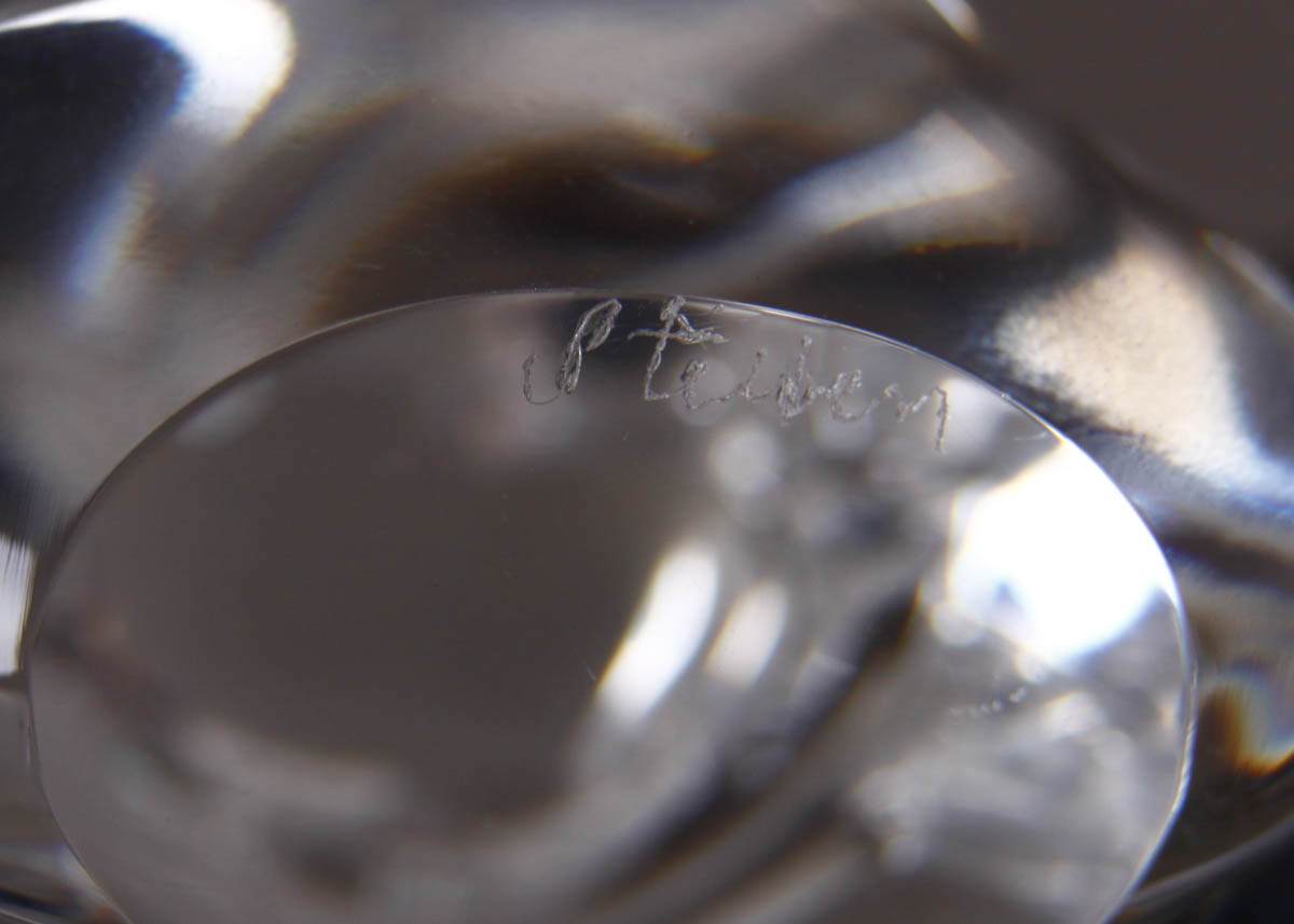 Steuben Glass Bear Cub Hand Cooler