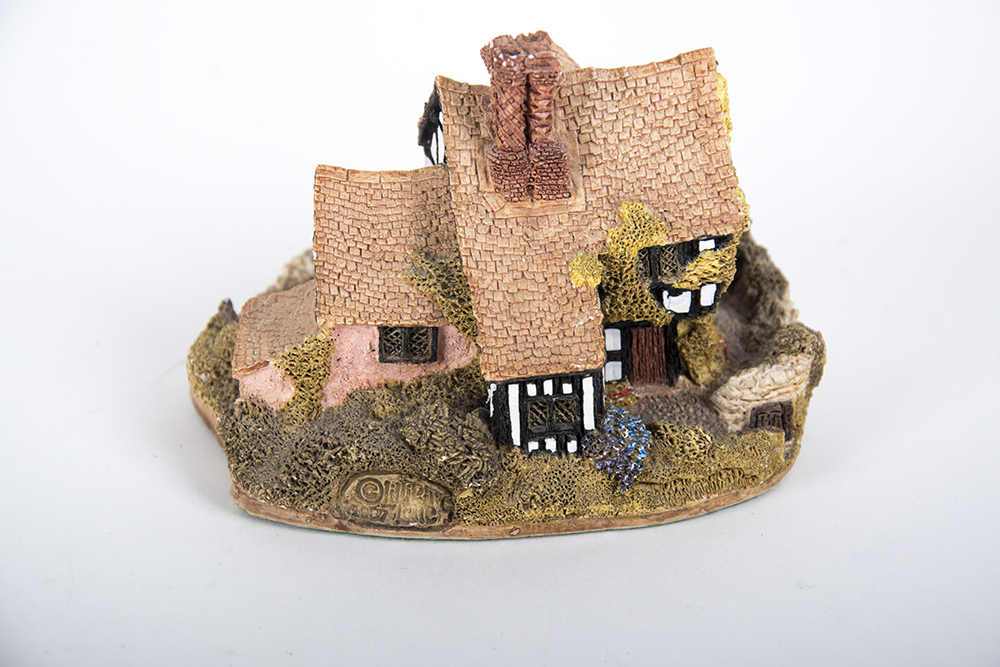 Ceramic European Cottages and Music Box