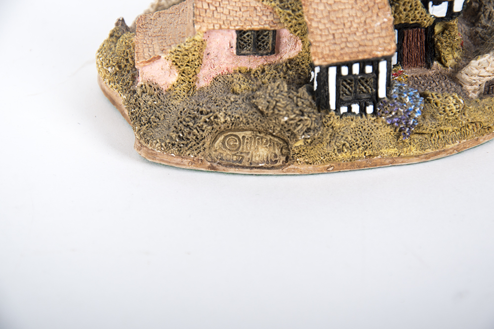 Ceramic European Cottages and Music Box