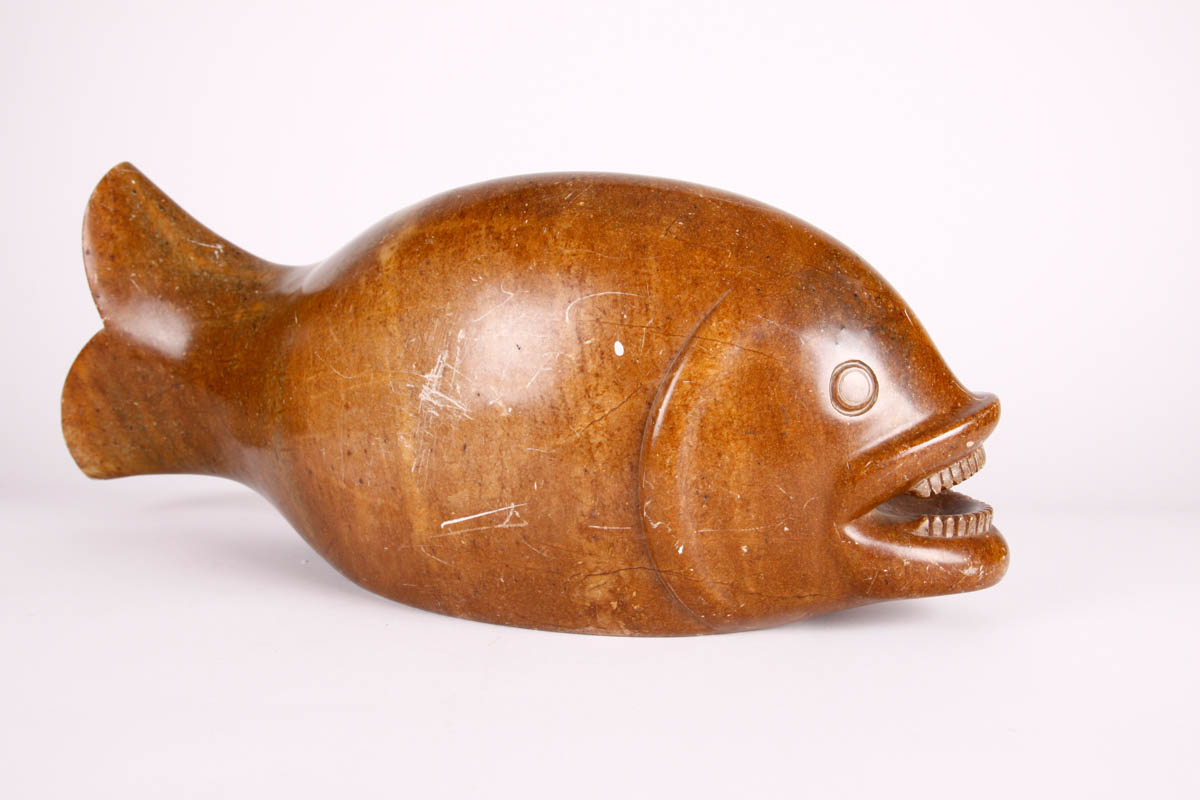 Pair of Brazilian Soapstone Fish Figures
