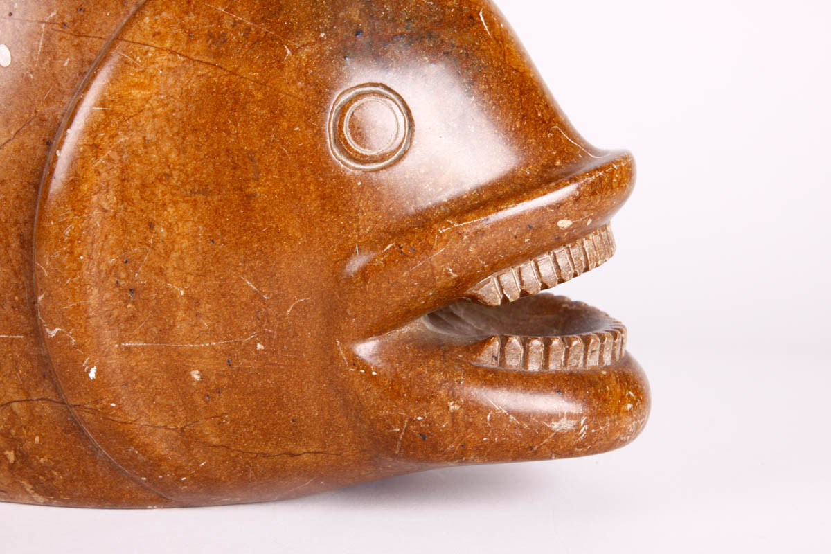 Pair of Brazilian Soapstone Fish Figures