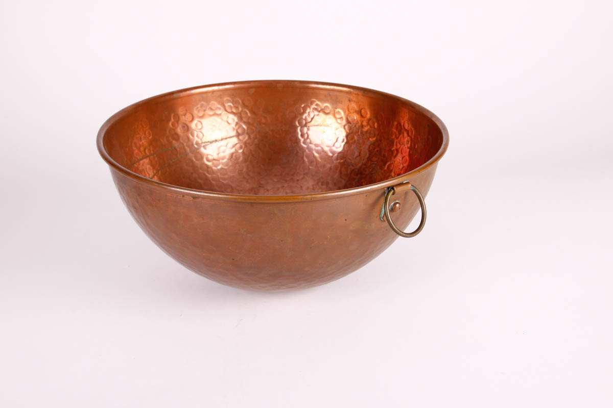 Collection of Copper Bowls and Kitchen Items