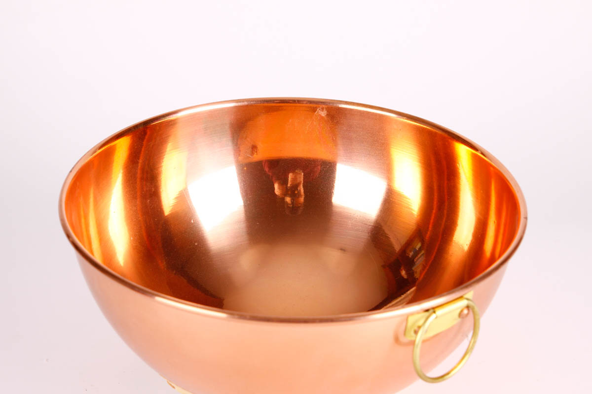 Collection of Copper Bowls and Kitchen Items