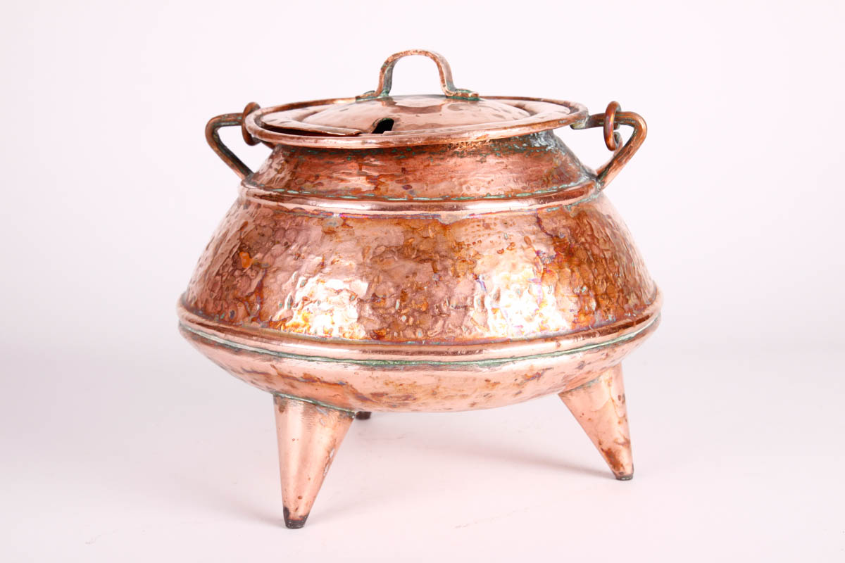 Copperplate Footed Smudge Pot