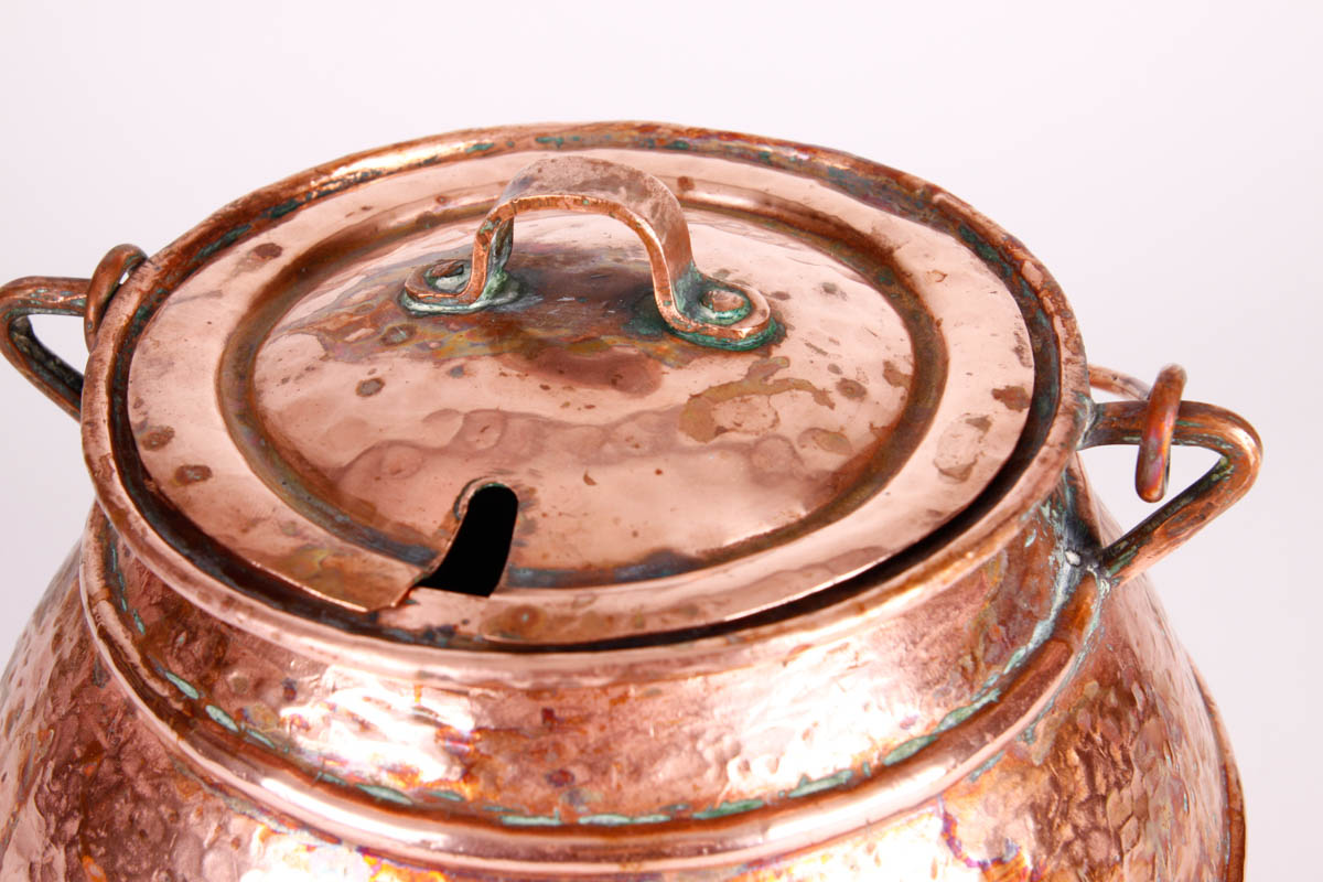 Copperplate Footed Smudge Pot