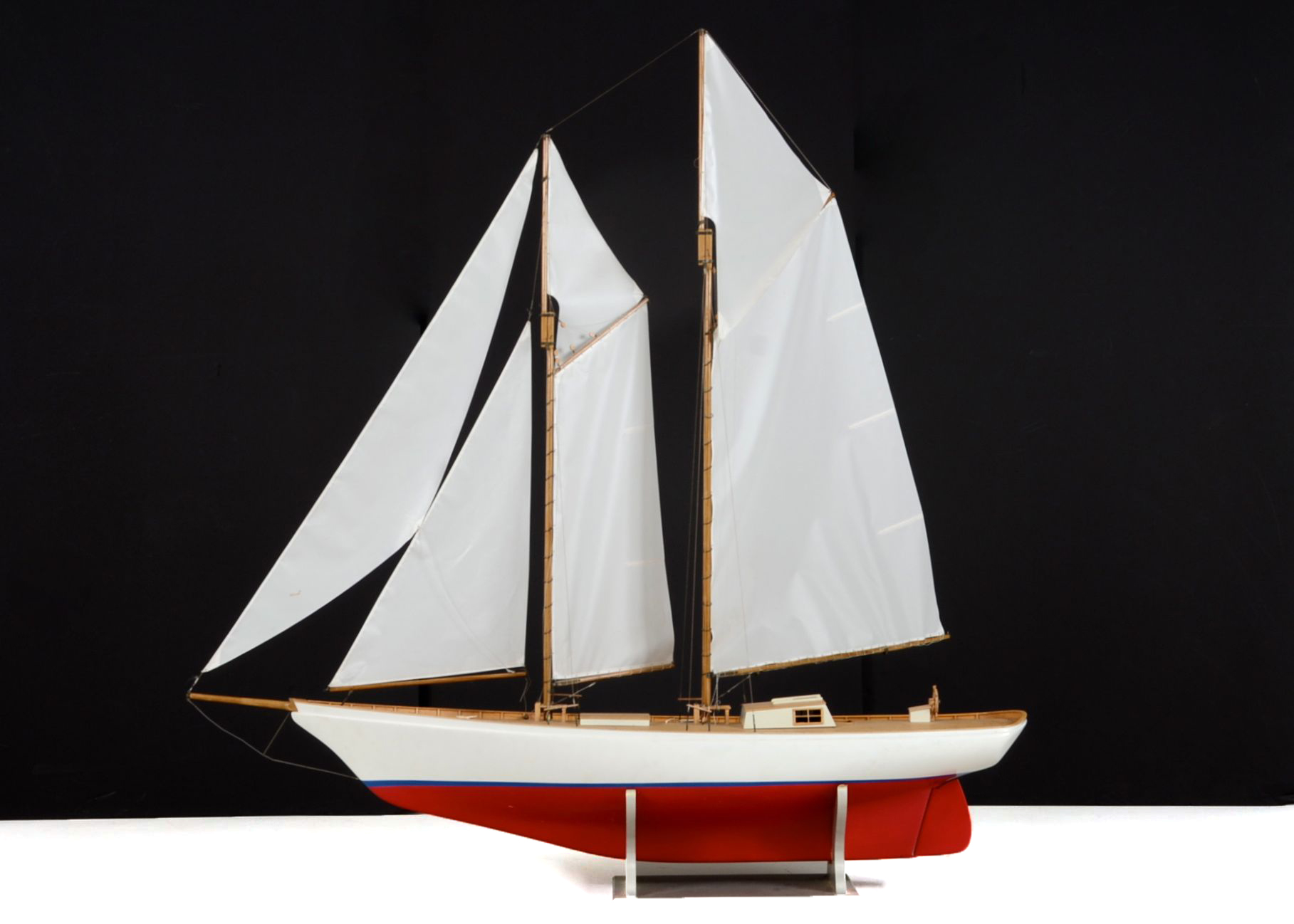 Large Scale Wooden Sailboat Model