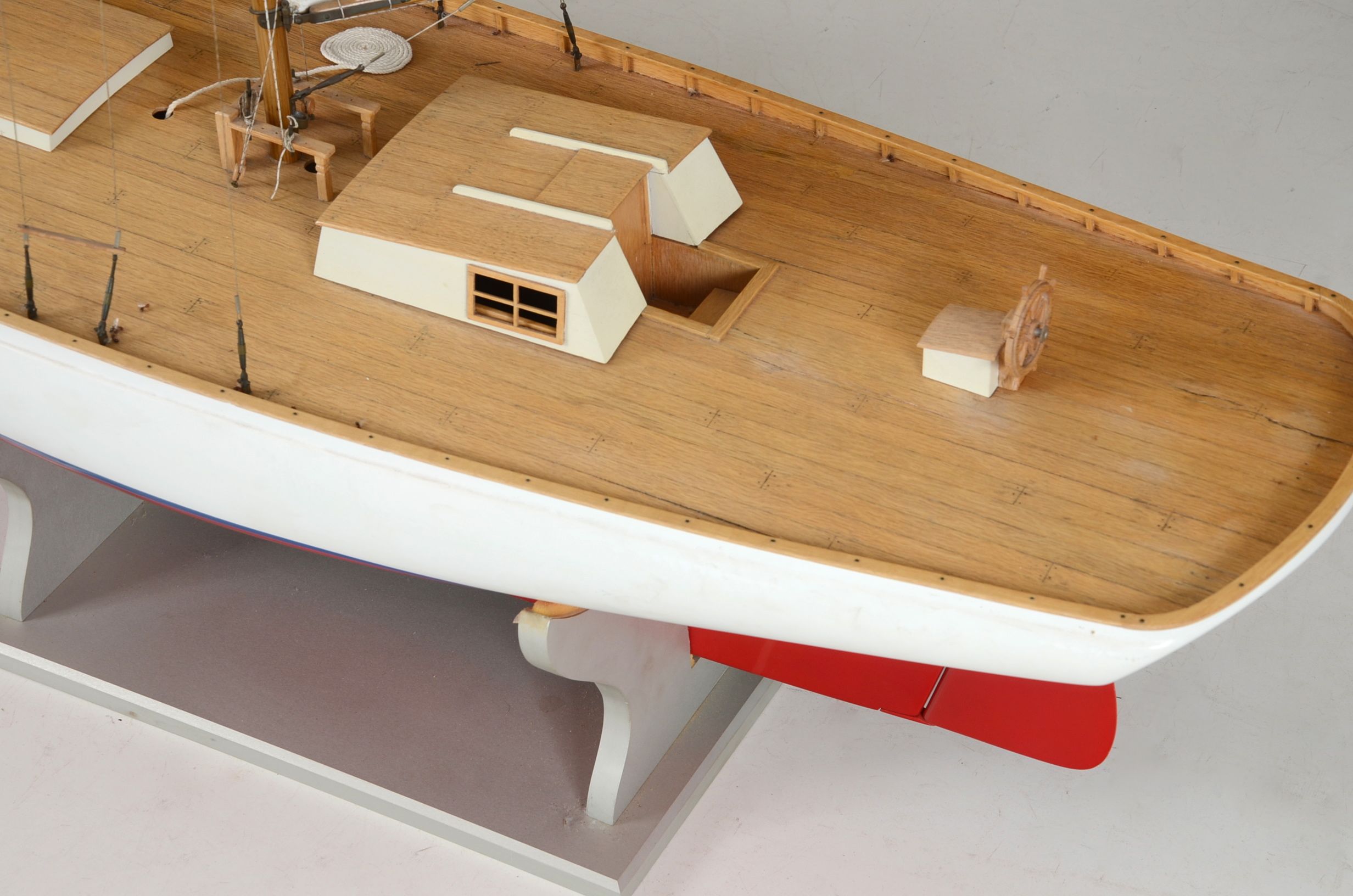 Large Scale Wooden Sailboat Model