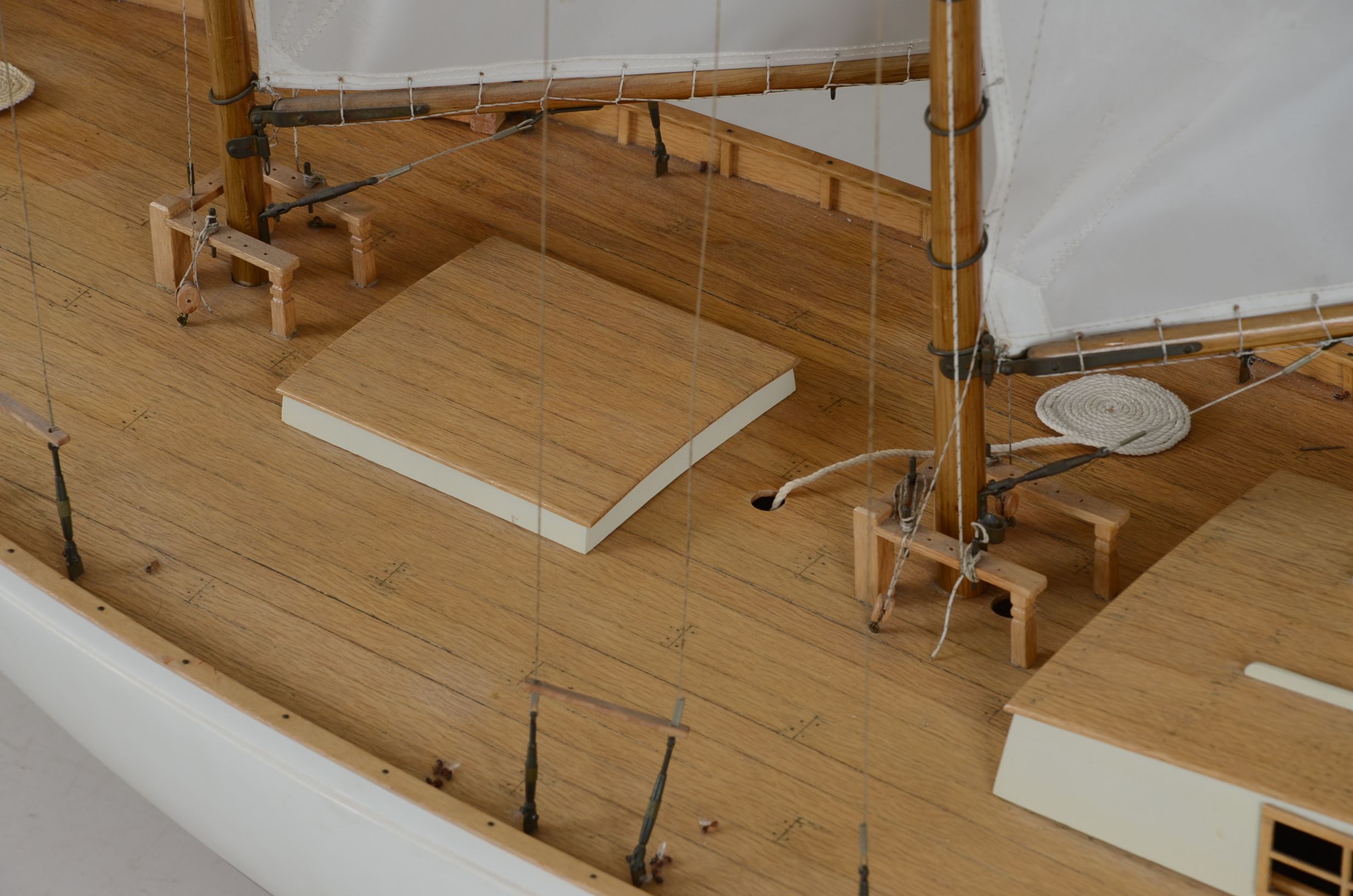 Large Scale Wooden Sailboat Model