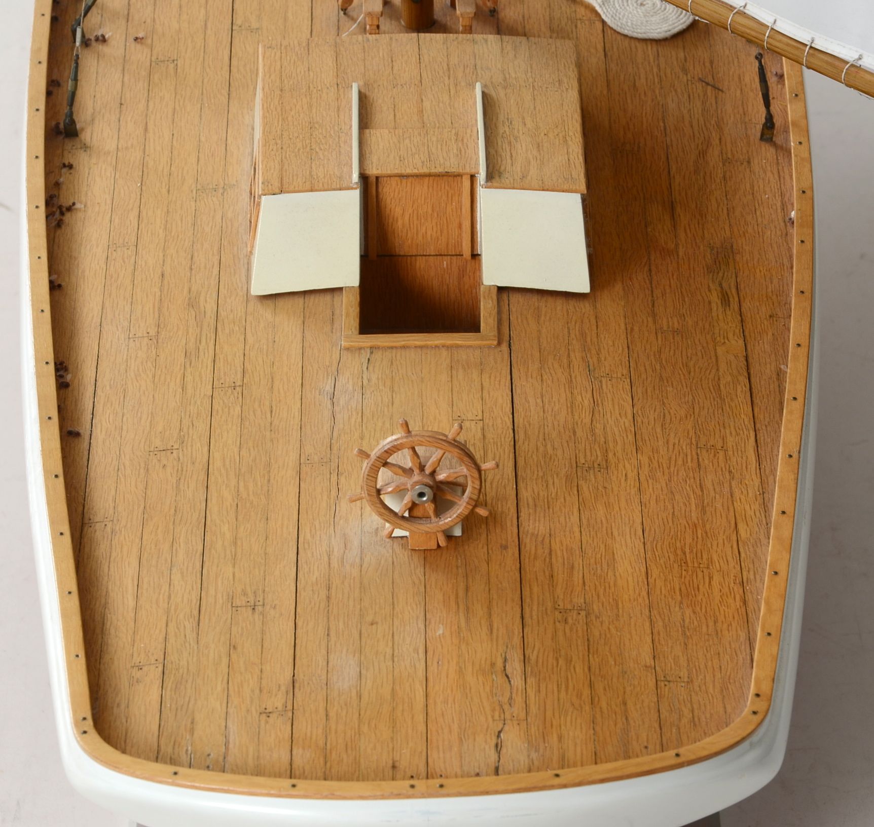 Large Scale Wooden Sailboat Model