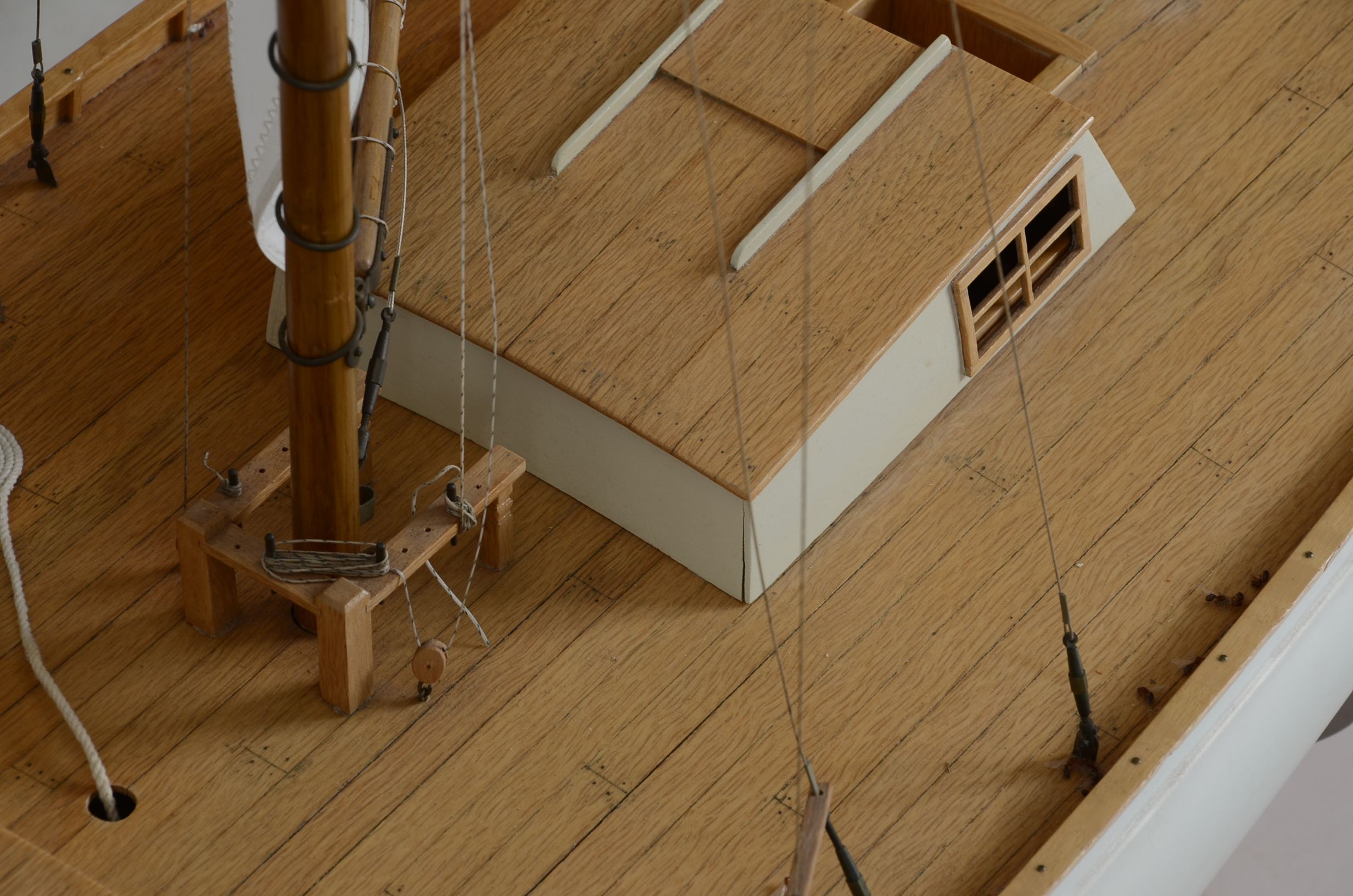 Large Scale Wooden Sailboat Model