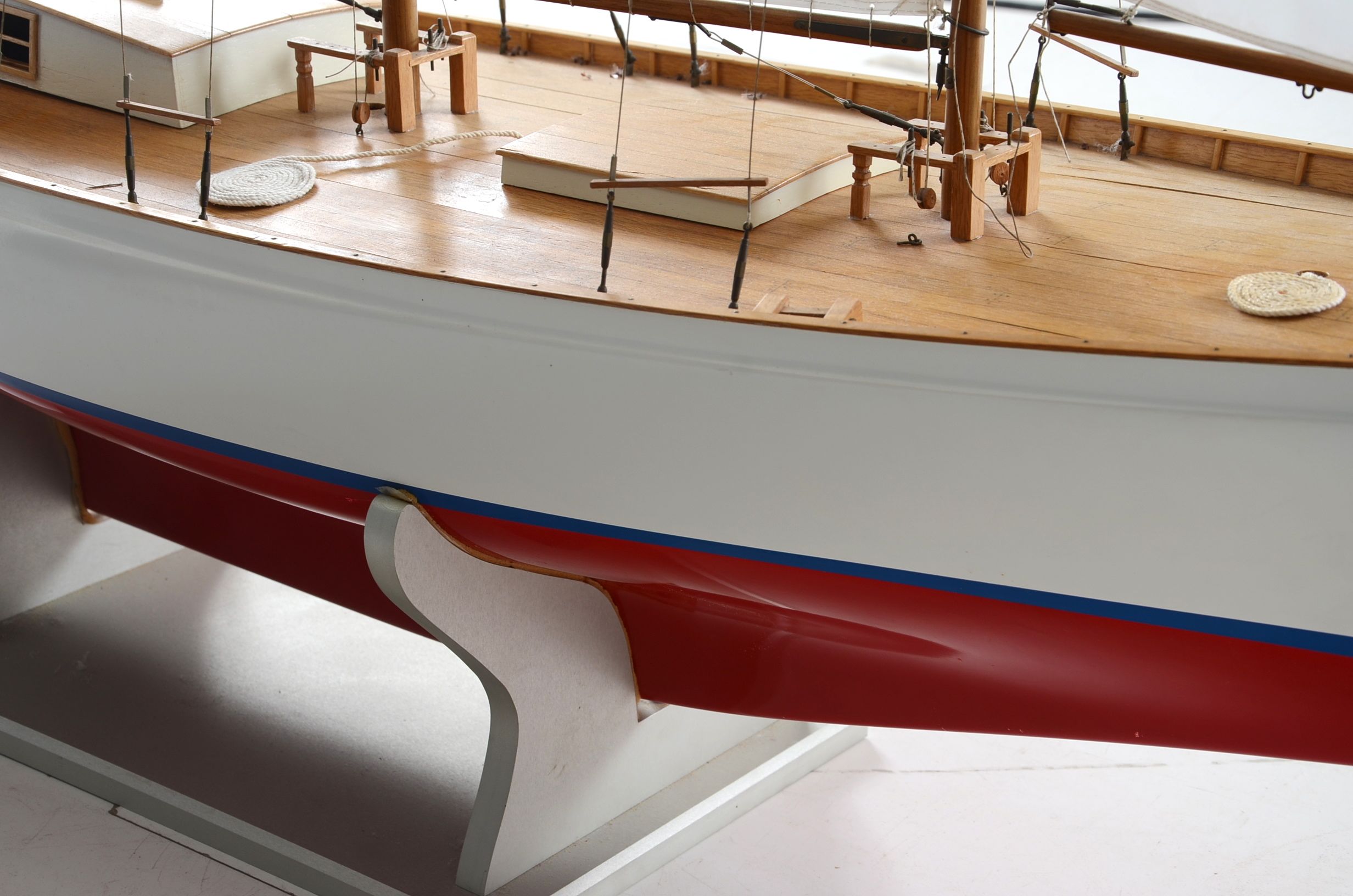 Large Scale Wooden Sailboat Model