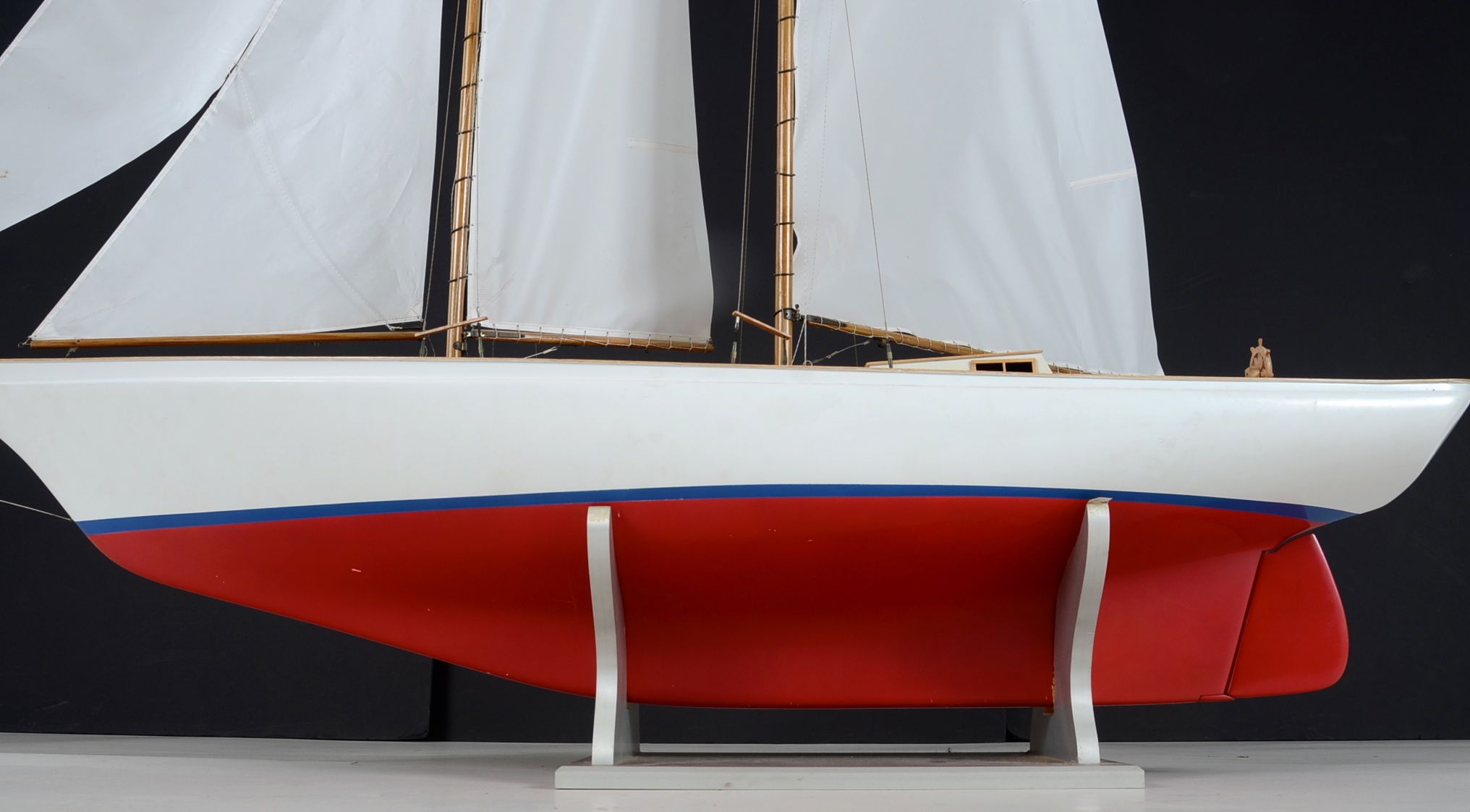 Large Scale Wooden Sailboat Model