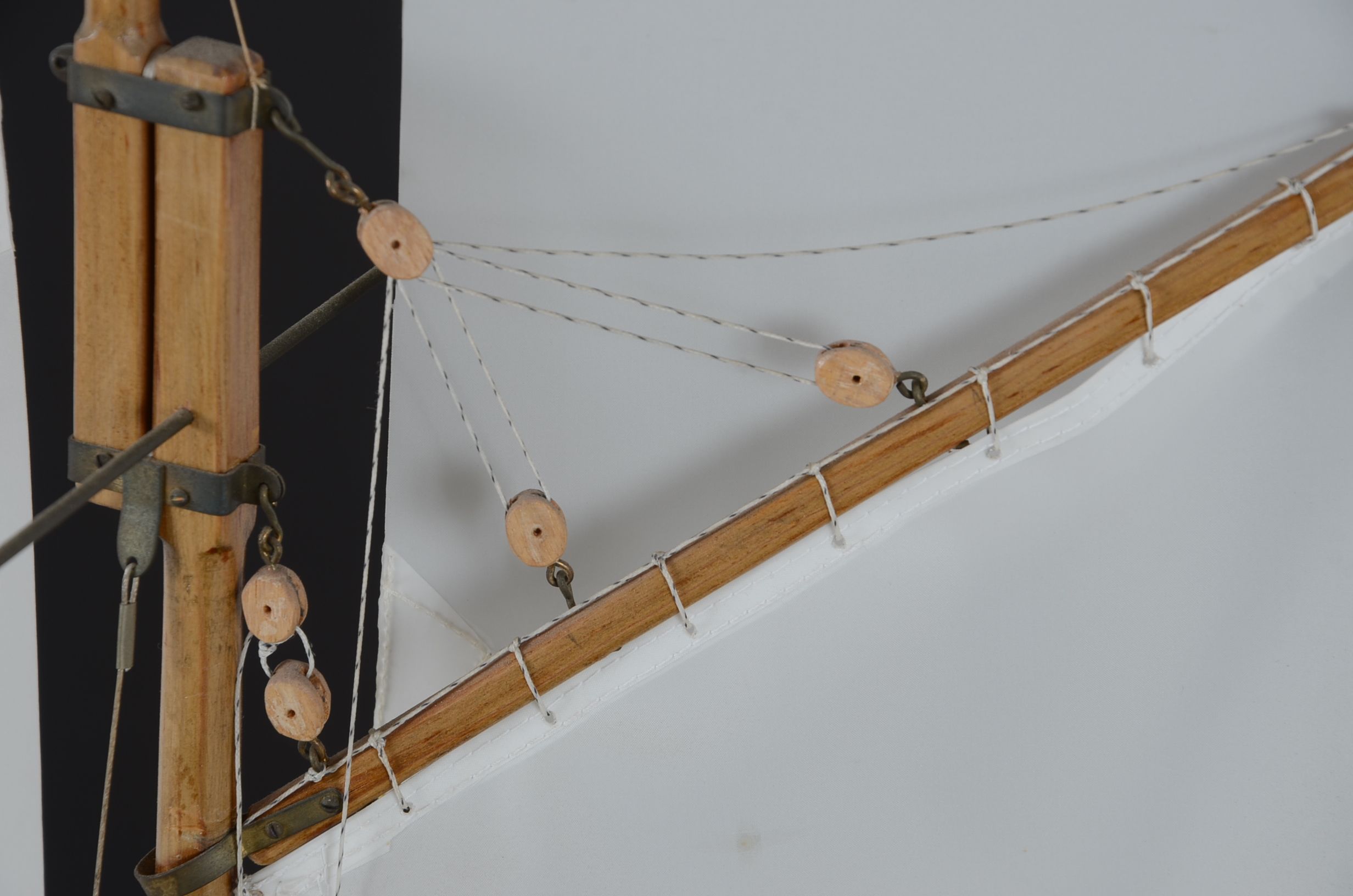 Large Scale Wooden Sailboat Model