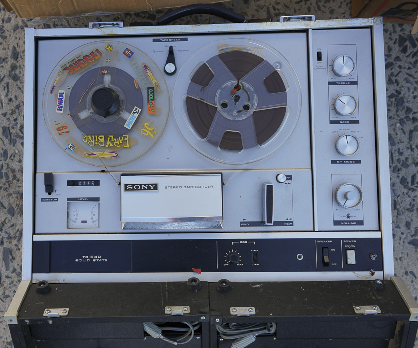 Sony Reel to Reel Tapecorder with Two Boxes of Seven Inch Reels