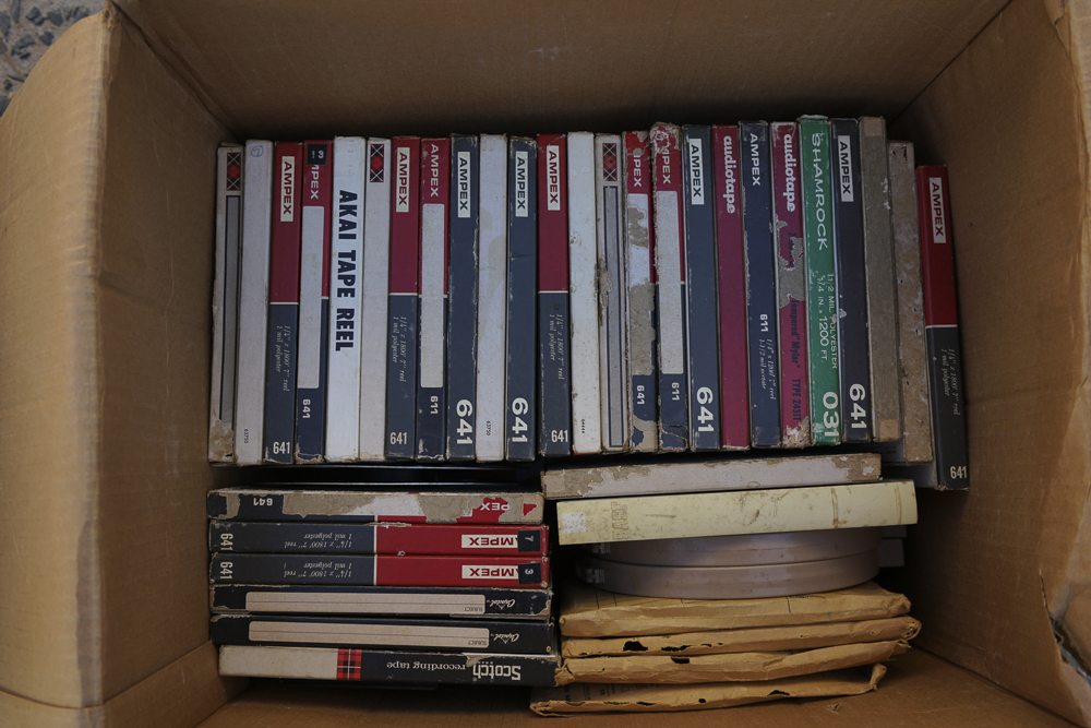 Sony Reel to Reel Tapecorder with Two Boxes of Seven Inch Reels