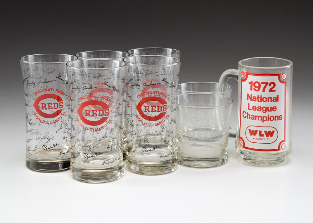 1970s Cincinnati Reds Advertising Baseball Glasses