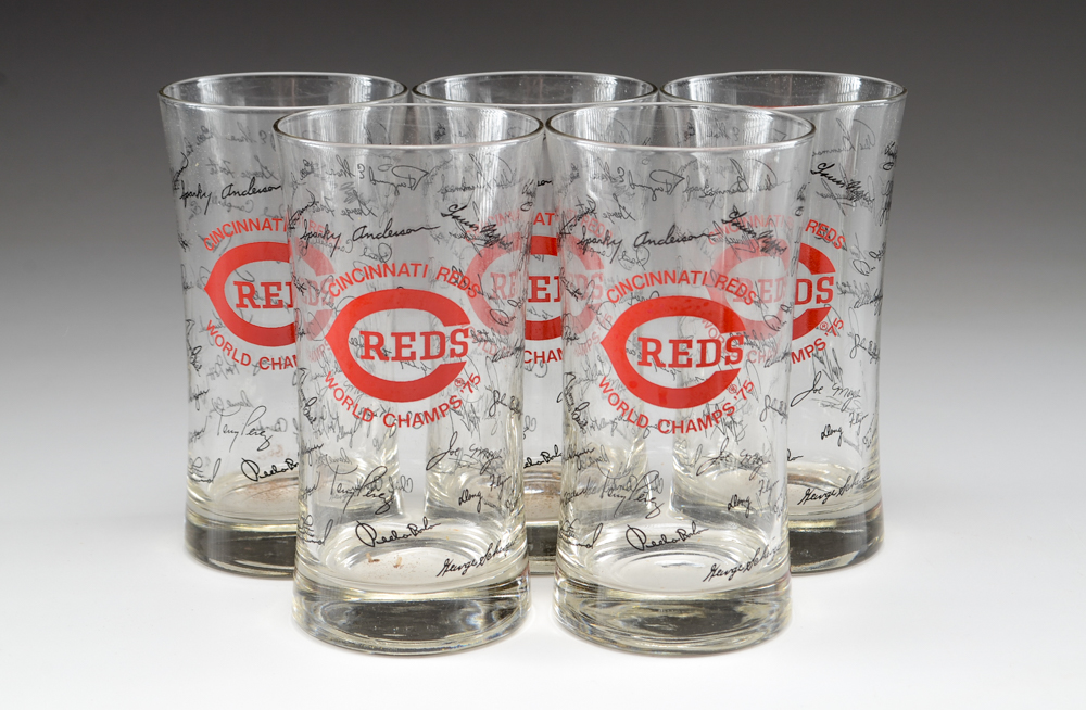 1970s Cincinnati Reds Advertising Baseball Glasses