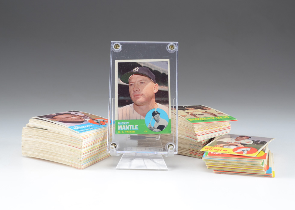 1963 Topps Baseball Card Partial Set With Mantle
