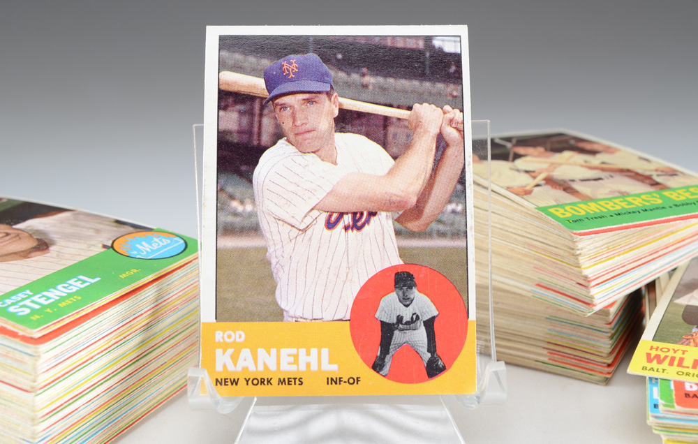 1963 Topps Baseball Card Partial Set With Mantle