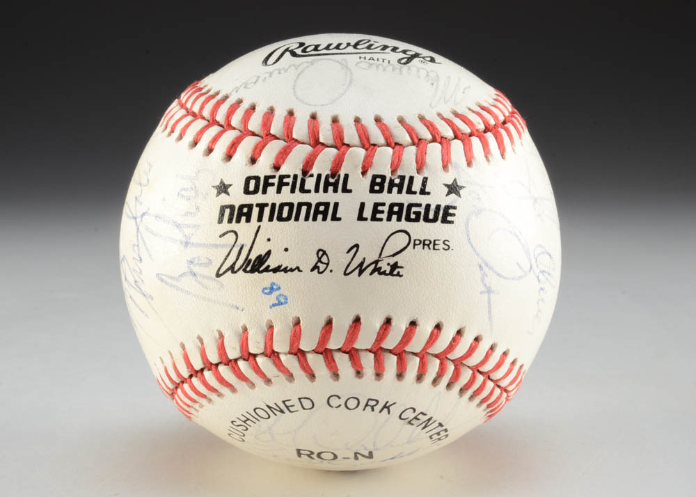 1989 Reds Team Signed Baseball