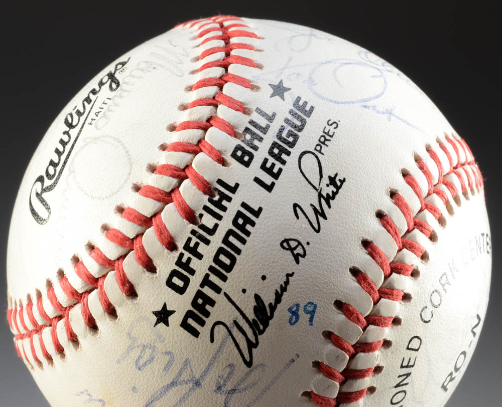 1989 Reds Team Signed Baseball