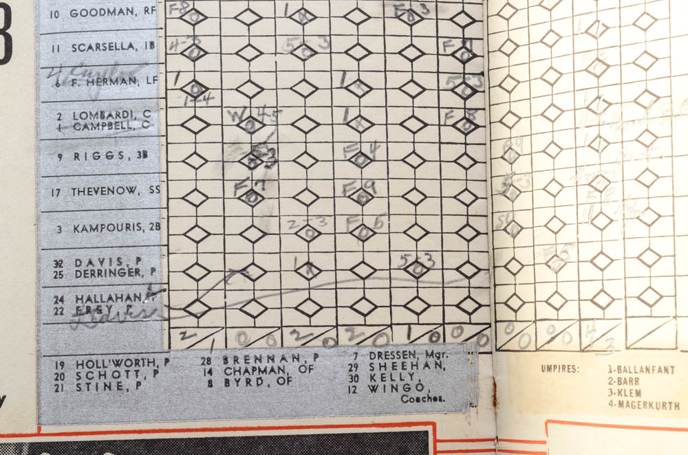 1936 Cincinnati Reds Official Score Book