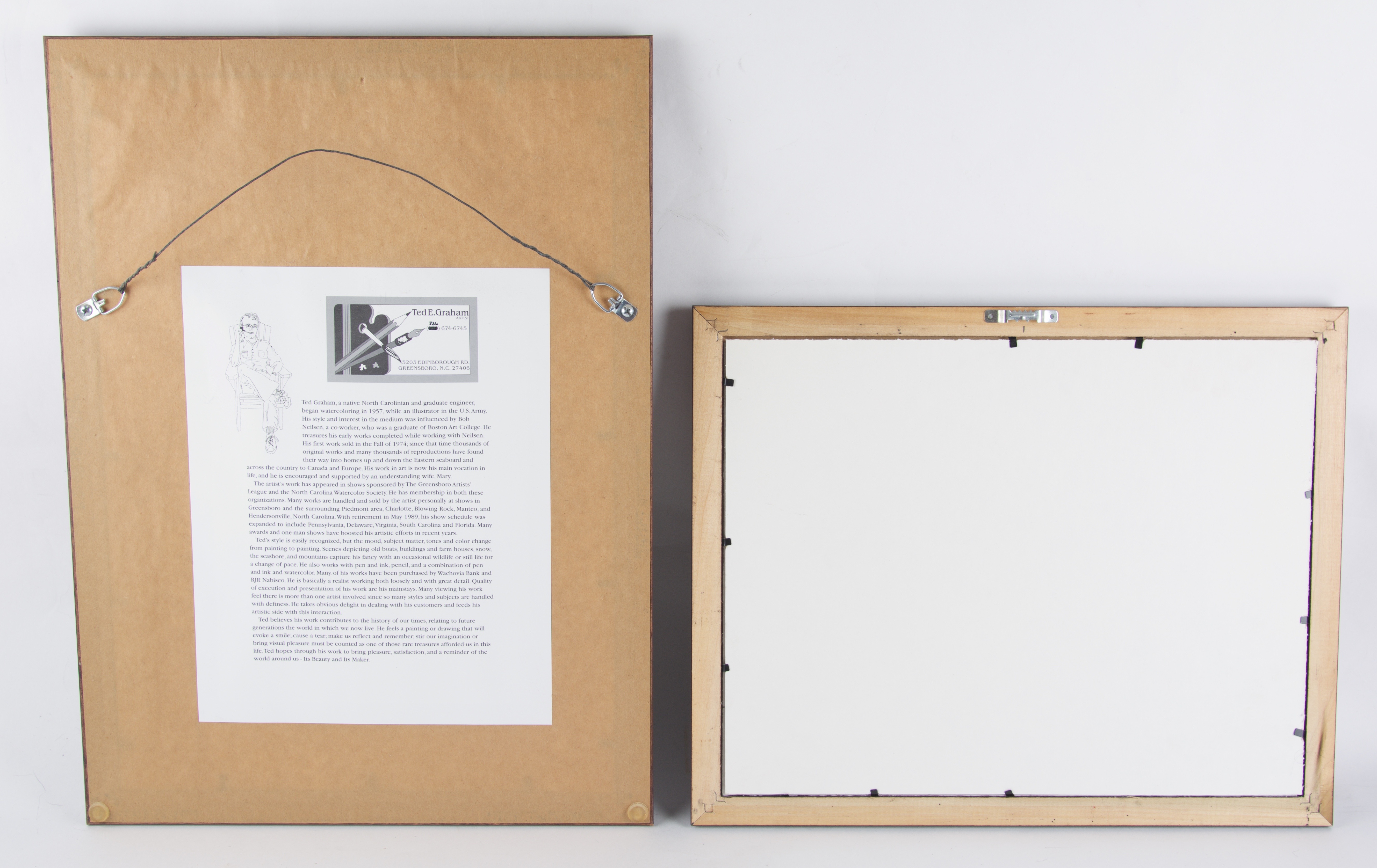 Two Framed Pictures by Ted E. Graham