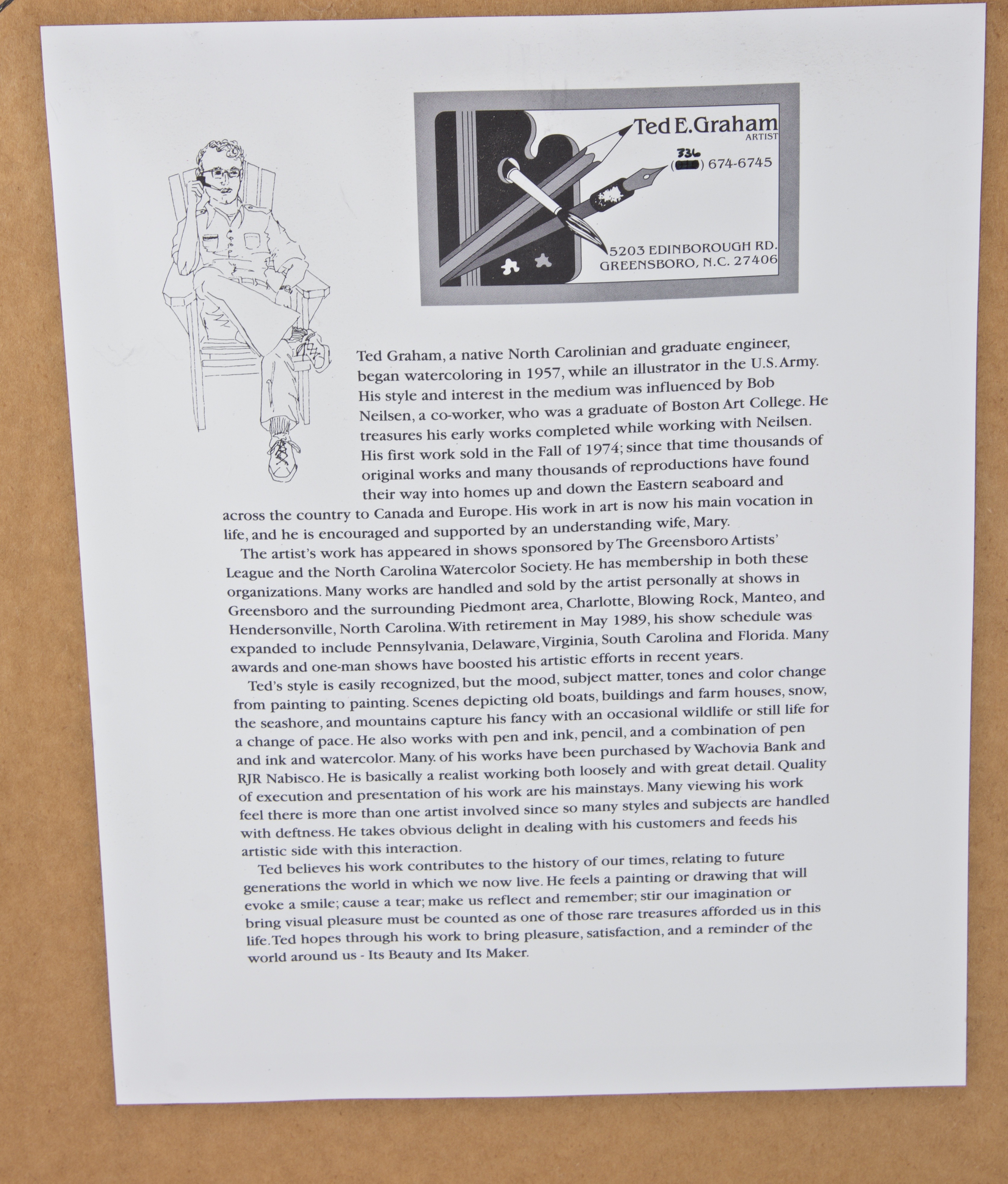 Two Framed Pictures by Ted E. Graham