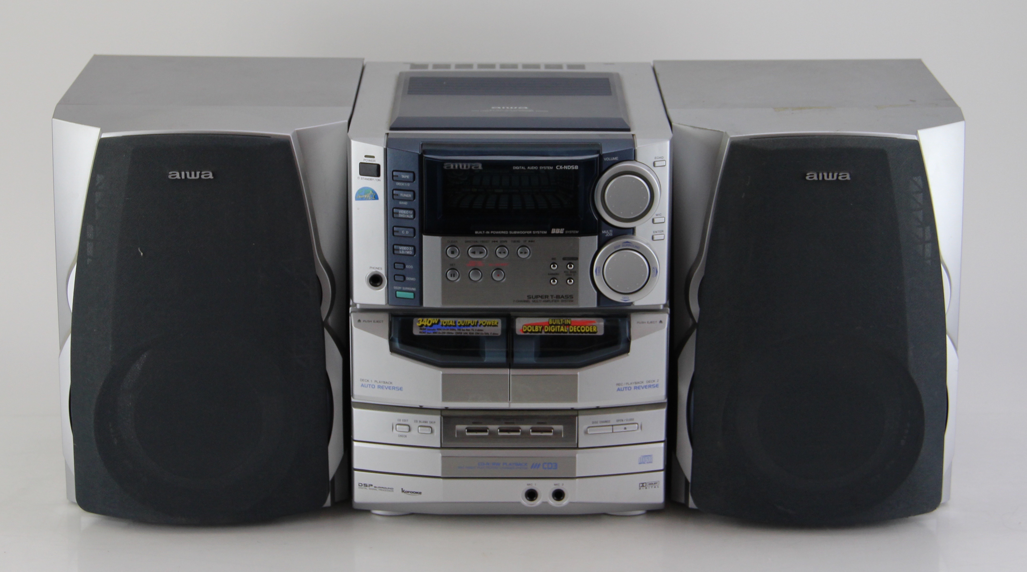 Aiwa CX-ND58 CD Radio Audio Receiver with Four Speakers