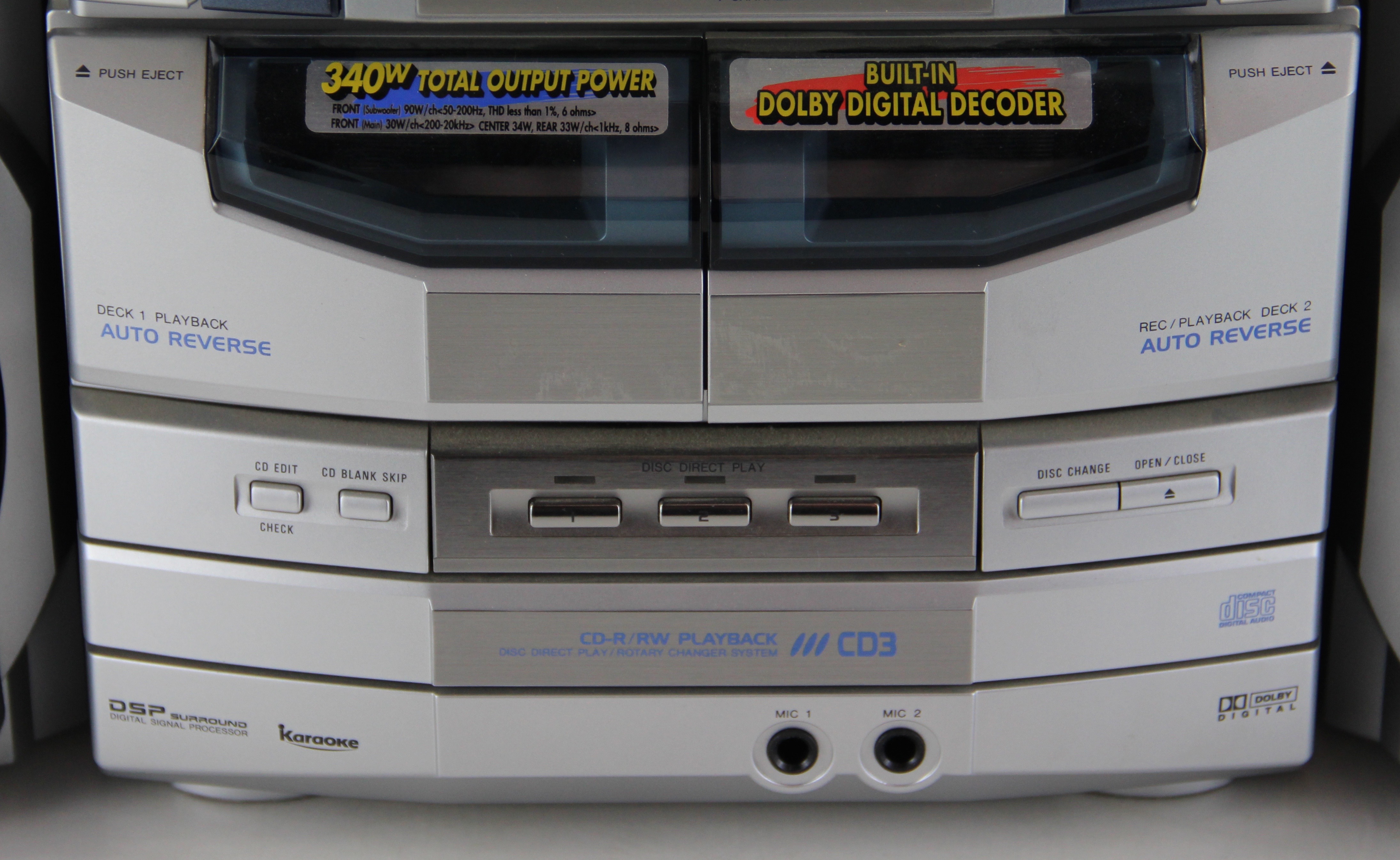 Aiwa CX-ND58 CD Radio Audio Receiver with Four Speakers