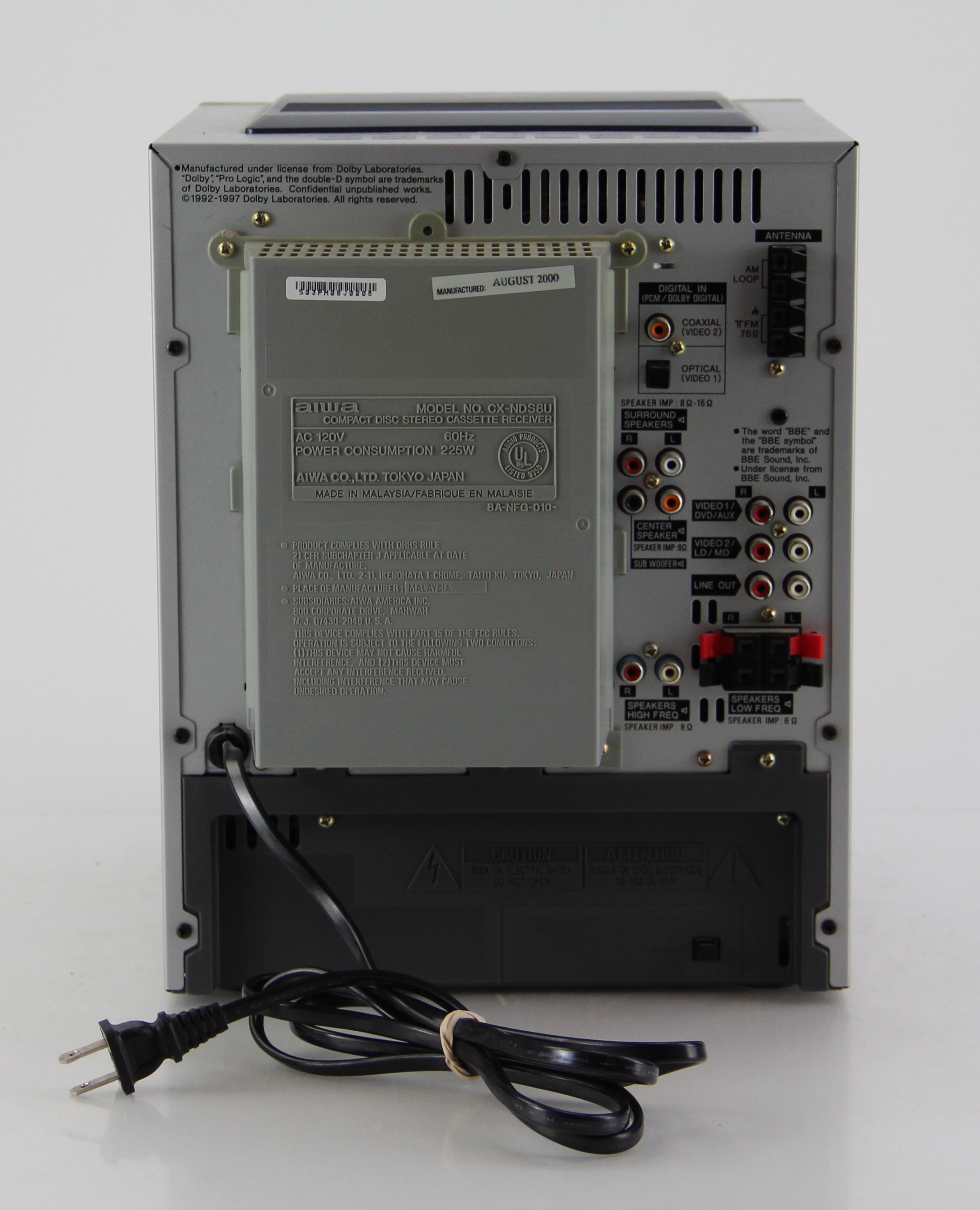 Aiwa CX-ND58 CD Radio Audio Receiver with Four Speakers