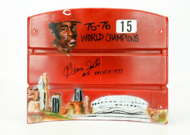 George Foster Signed Riverfront Seatback with Airbrush Art
