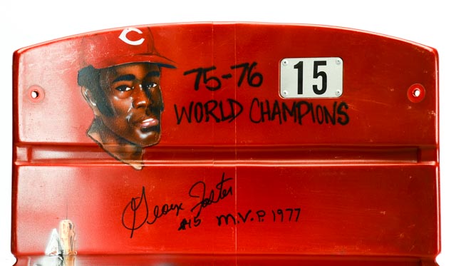George Foster Signed Riverfront Seatback with Airbrush Art