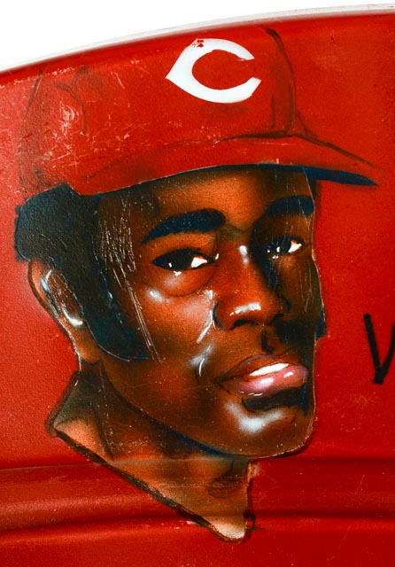 George Foster Signed Riverfront Seatback with Airbrush Art
