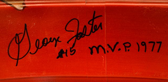 George Foster Signed Riverfront Seatback with Airbrush Art