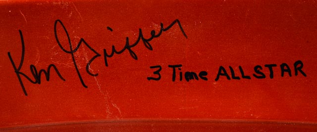 Ken Griffey Signed Riverfront Seatback with Airbrush Art