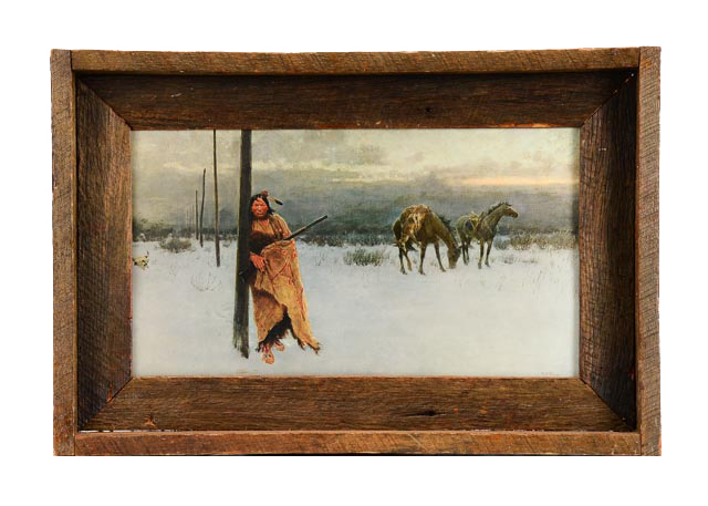 Henry F. Farny Offset Lithograph "The Song of the Talking Wire"