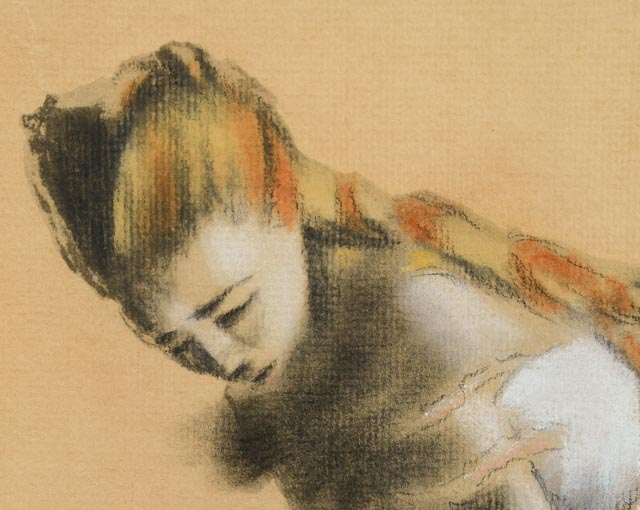 Mahonri Young Attributed Pastel-Accented Offset Lithograph