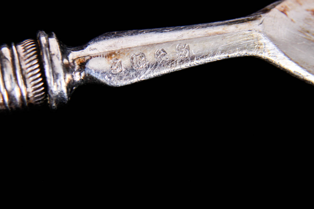 Cousins and Sons Bone Handled Fish Set and Shell Caviar Knives