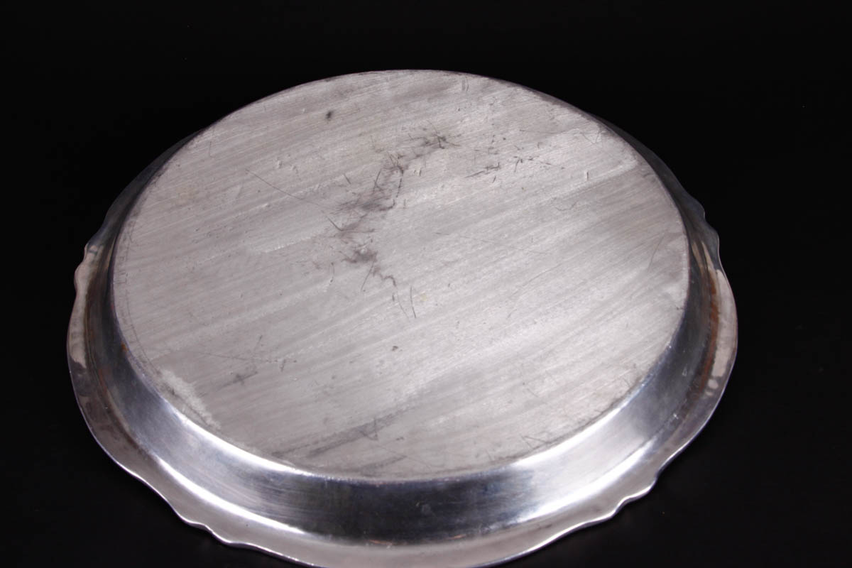 Pewter Platter, Bowl and Stainless Pot