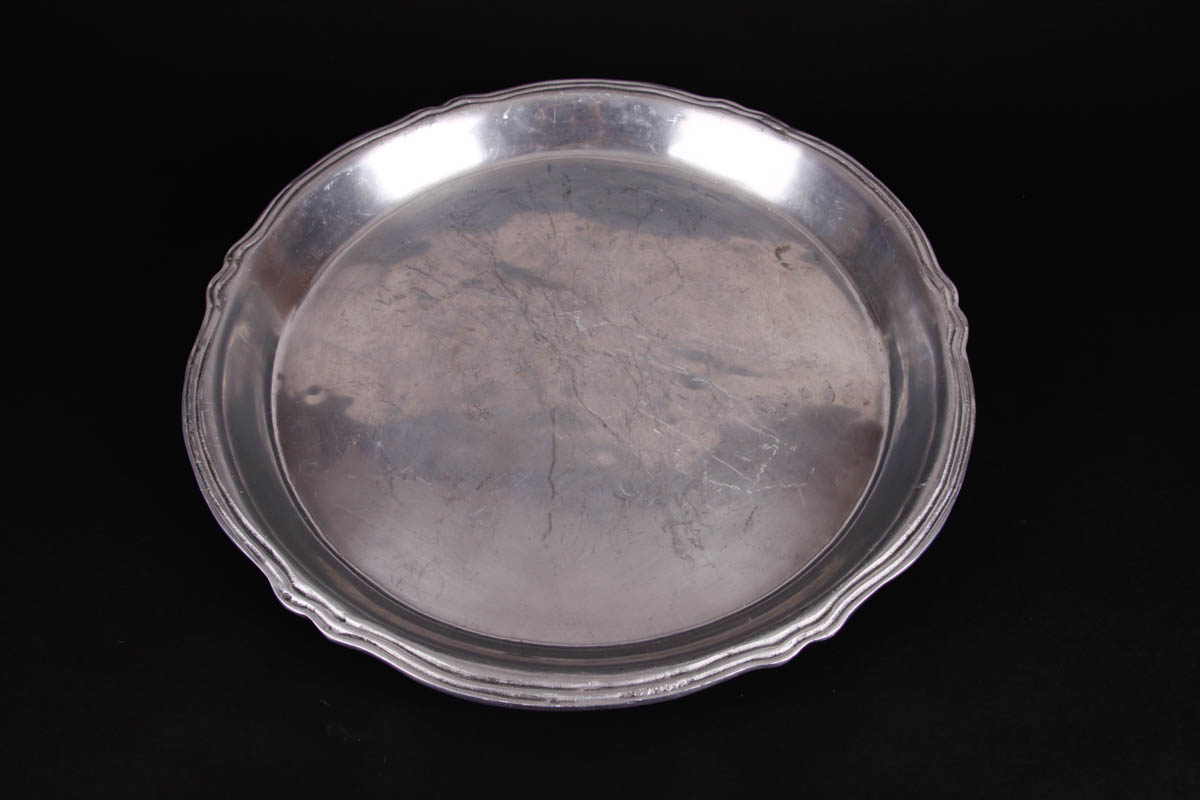 Pewter Platter, Bowl and Stainless Pot