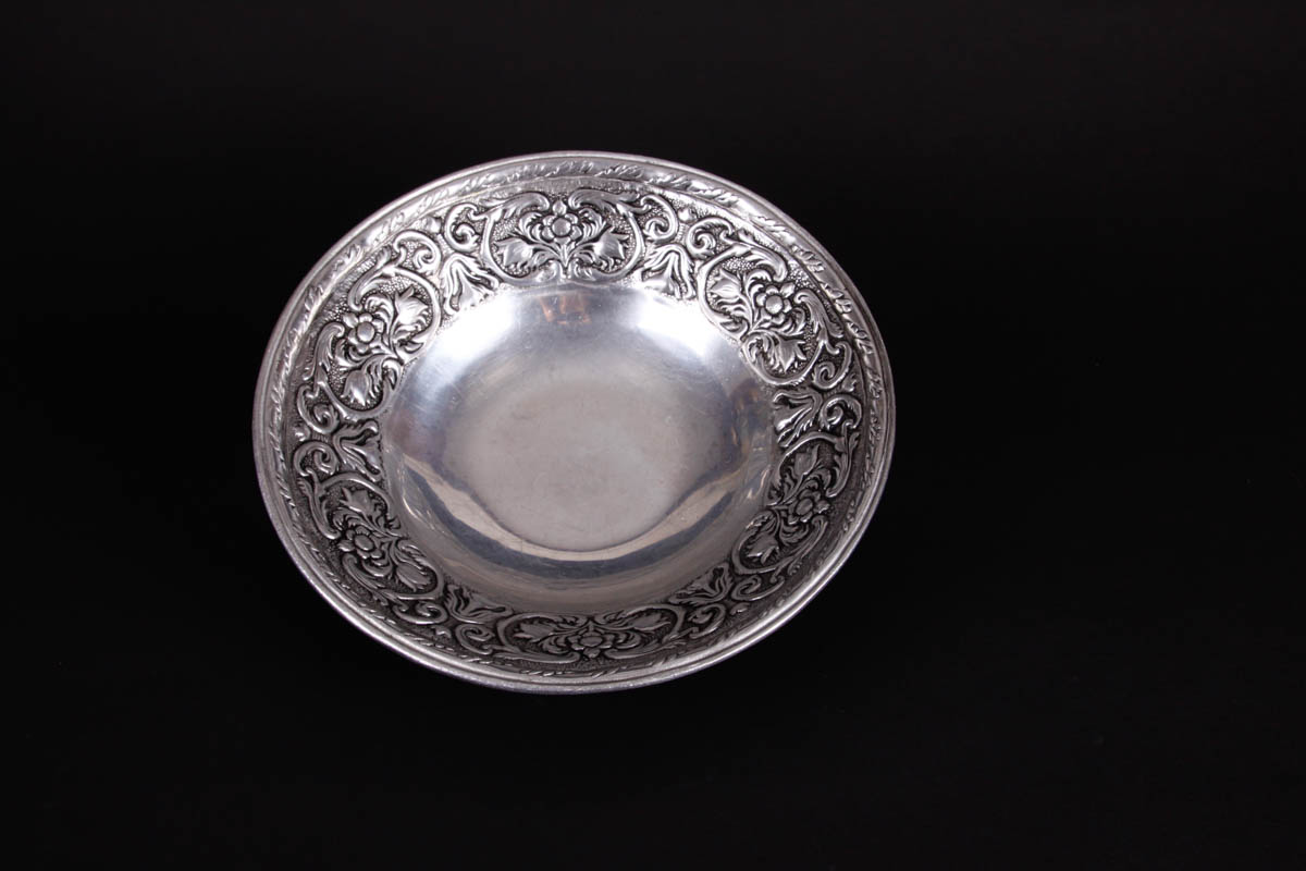 Pewter Platter, Bowl and Stainless Pot