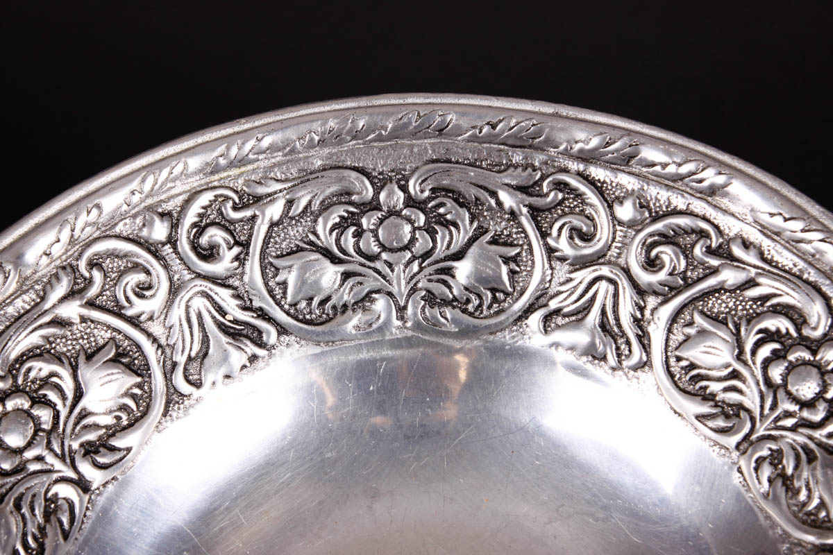 Pewter Platter, Bowl and Stainless Pot