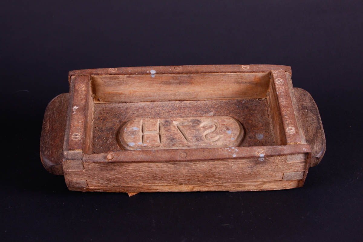 Vintage Brazilian Brick Mold Box with Monogram