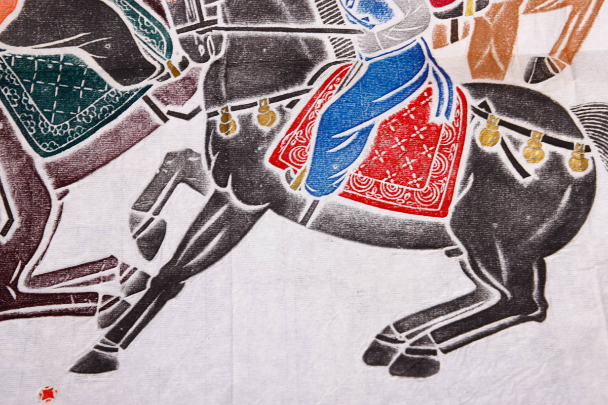 Pair of Chinese Pastel Rubbings