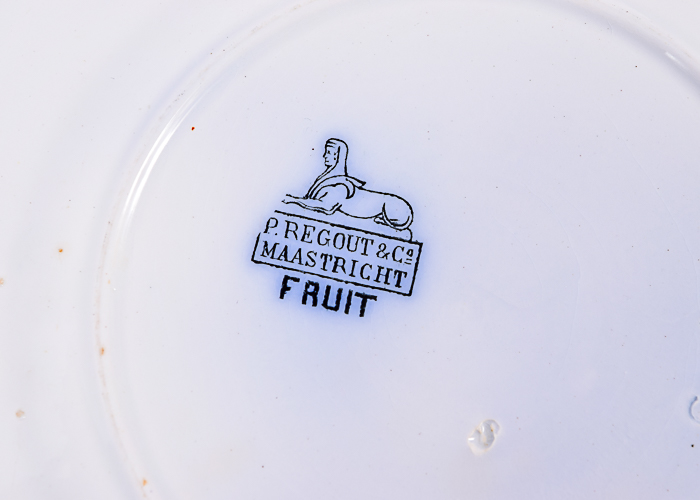 Antique Royal Sphinx P. Regout Maastright Fruit Plates